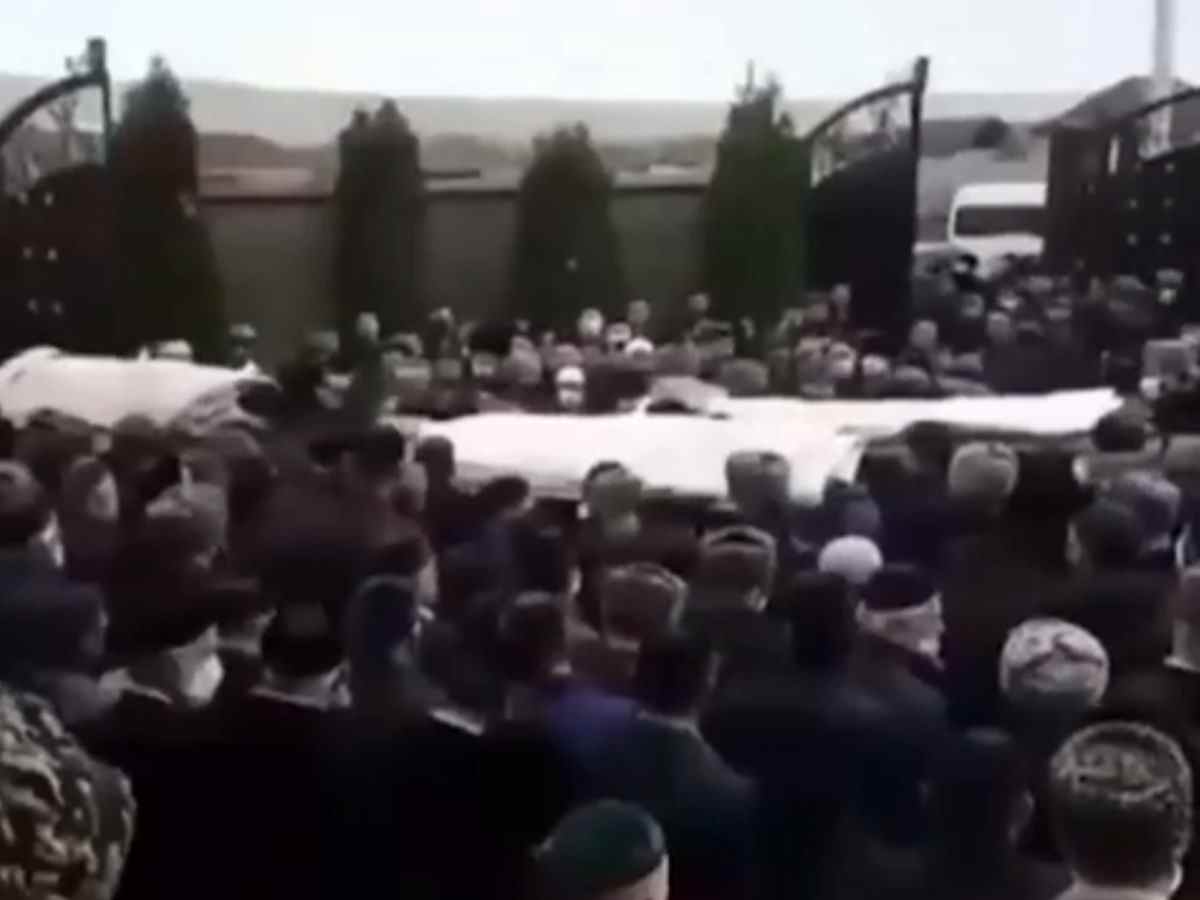 Массовые похороны в Ингушетии сняли на видео