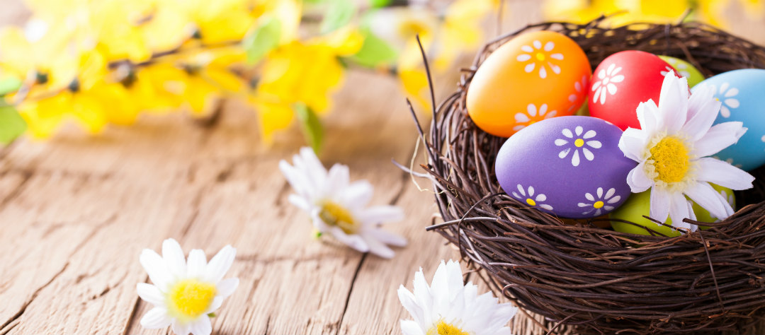 Пасхальные яйца с цветочным рисунком Бесшовный дизайн векторных узоров