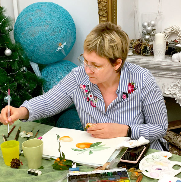 Супруга Пушного обожает рисовать цветы и прочую растительность