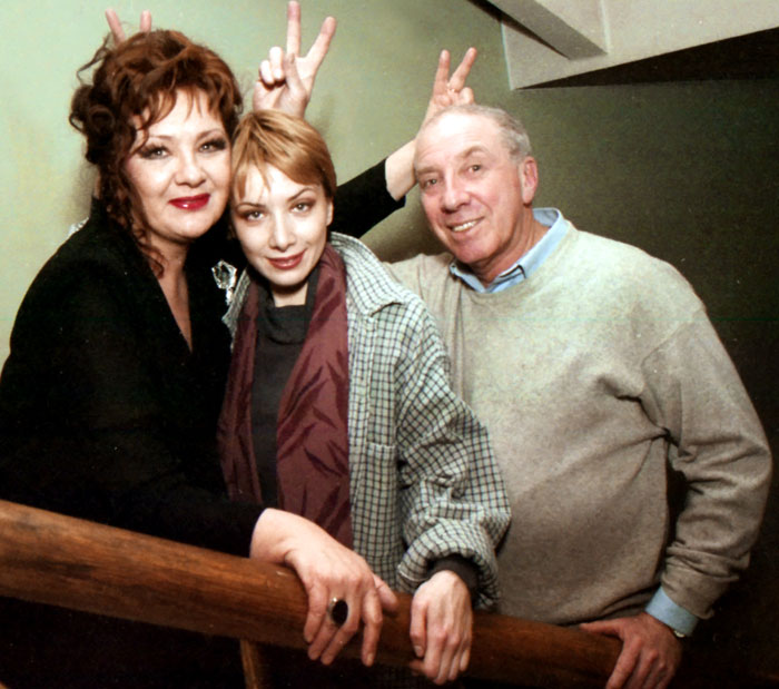 Даша со звездными родителями - Натальей Теняковой и Сергеем Юрским