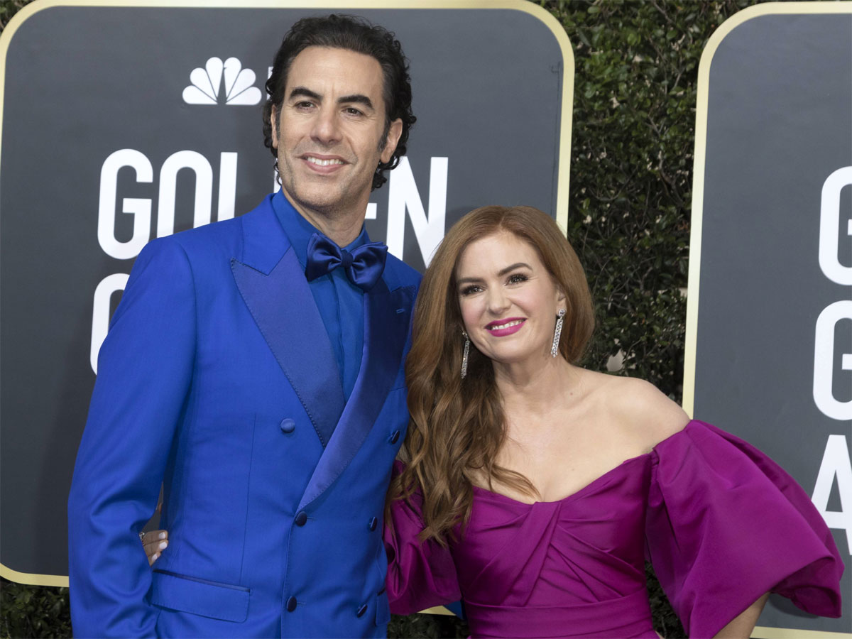 Айла Фишер с любимым мужем Сашей Бароном Коэном