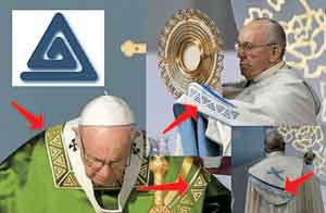 Франциску с такими символами только рогов не хватает