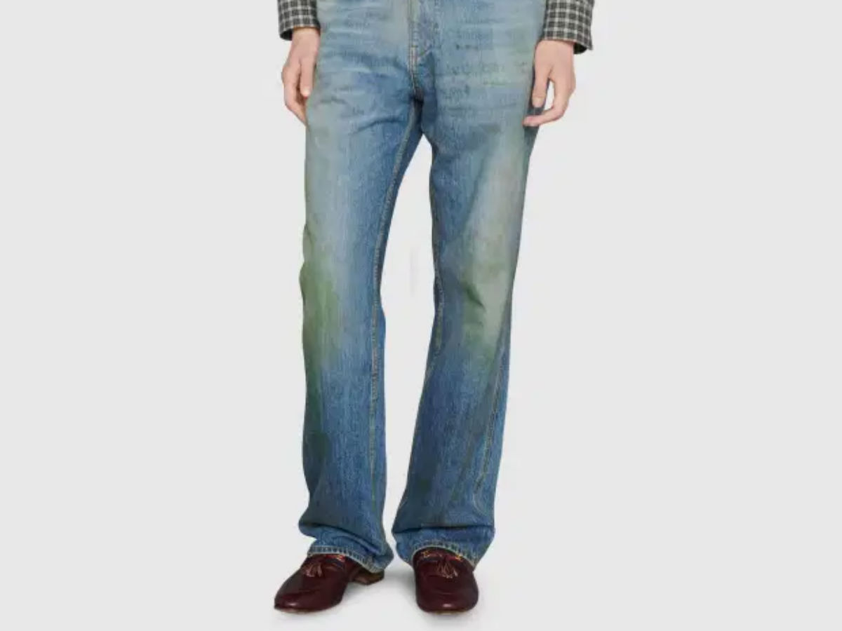 Новые мужские джинсы Гуччи в стиле гранж