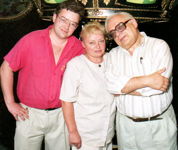 Борис Крюк, нынешний ведущий ЧГК, его мама Наталья Стеценко и «великий и ужасный» Владимир Ворошилов