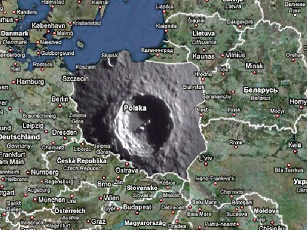 Карта Польши после ее нападения на Россию