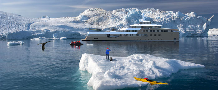 12 пассажиров смогут с комфортом поплавать на яхте бизнесмена среди льдов