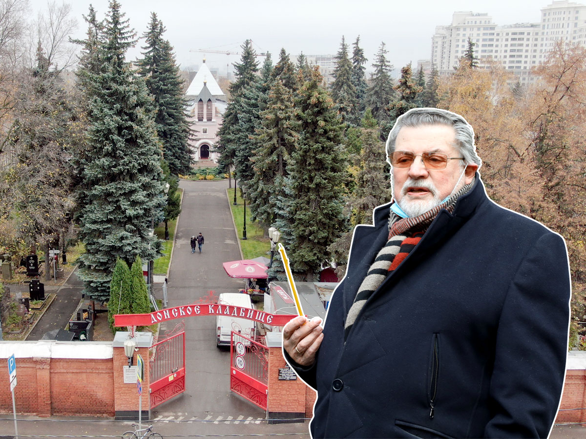 От входа на погост дорога ведет к храму Святых Серафима Саровского и Анны Кашинской, на месте которого до начала 90-х гг. был крематорий