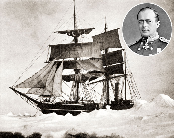 Экспедиция Роберта Скотта (в круге) обернулась чудовищной смертью участников. Никто не вернулся на корабль «Терра Нова»