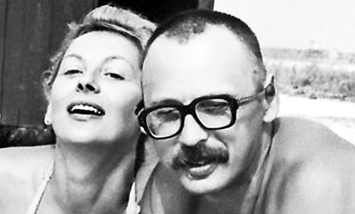 Коркошко с мужем Владимиром Салюком на отдыхе