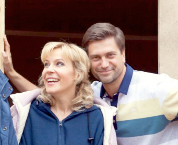 Мария Куликова и Виталий Кудрявцев на съемочной площадке «Склифа»