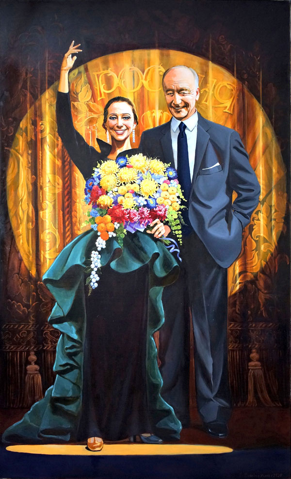 Парадный портрет Плисецкой и Щедрина питерской художницы Веры Донской-Хилько наконец-то видит свет