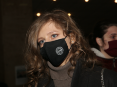 Лиза Арзамасова на похоронах Бориса Грачевского. Фото: Борис Кудрявов/«Экспресс газета»