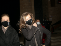 Лиза Арзамасова на похоронах Бориса Грачевского. Фото: Борис Кудрявов/«Экспресс газета»