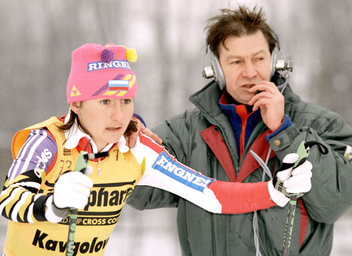 Вяльбе на старте Кубка мира по лыжным гонкам в январе 1994 г.