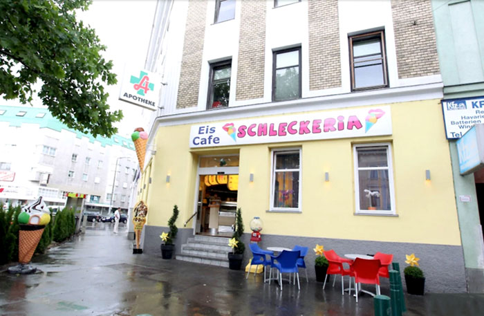 Кафе-мороженое в Вене, в подвале которого нашли забетонированные тела двух мужчин