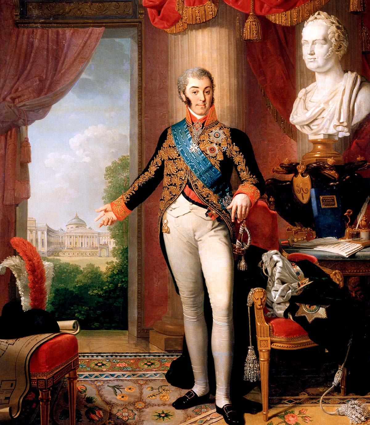 Больница увековечена на посмертном портрете ШЕРЕМЕТЕВА кисти Владимира Боровиковского (1819 год)