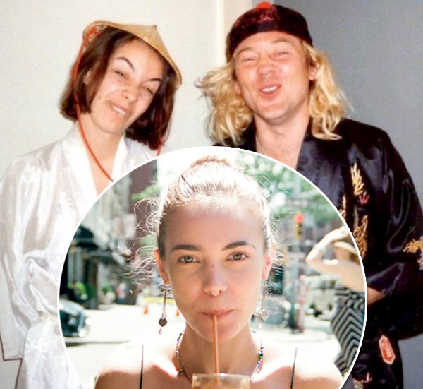 Леонид Лейкин с первой женой Мариной. В круге - их дочка Лиза