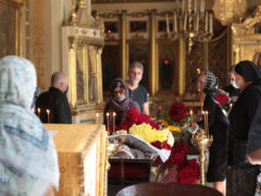 Гроб с телом Алексея Мускатина