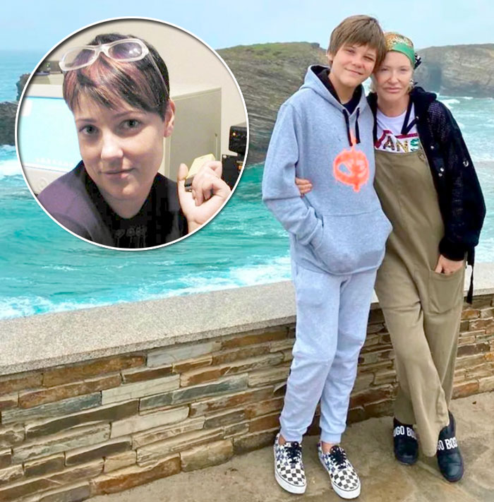 Летом Хабенский перевез из Испании в Москву сына от первого брака со скончавшейся в 2008 году от рака мозга Анастасией Федосеевой (в круге). Ване на днях исполнилось 14. На фото он с бабушкой Инной Глебовной (маминой мамой), с которой и живет с пеленок