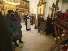 Отпевание режиссера Сергея Соловьева. Фото: Борис Кудрявов