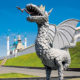 Дракон Зилант на фоне Казанского кремля