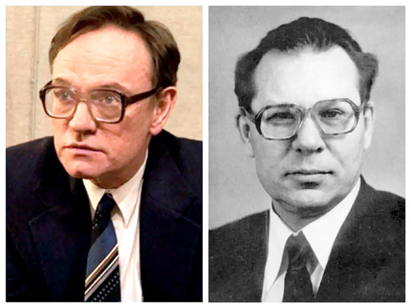 Через 32 года с момента гибели Легасова земляки изучают его судьбу по западным сериалам (реальный ученый - на фото справа)