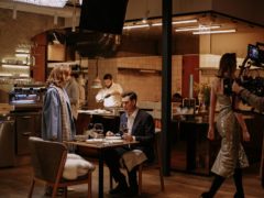 На съемках клипа