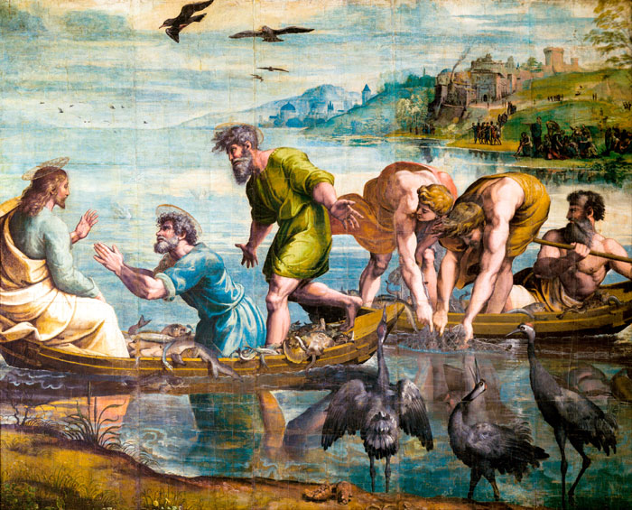 Рафаэль Санти, «Чудесный улов рыбы» (1516)