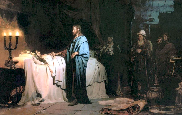Илья Репин, «Воскрешение дочери Иаира» (1871)