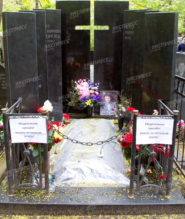 Миронов похоронен на кладбище. Похороны Андрея Миронова 1987.