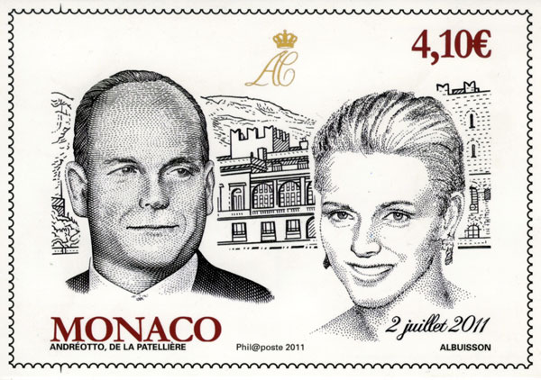 Эту открытку обозреватель «Экспресс газеты» Алена Фадеева купила в Монако 2 июля 2011 года - в день венчания Альбера II и Шарлен