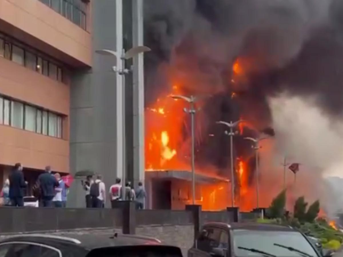 пожар в центре москвы