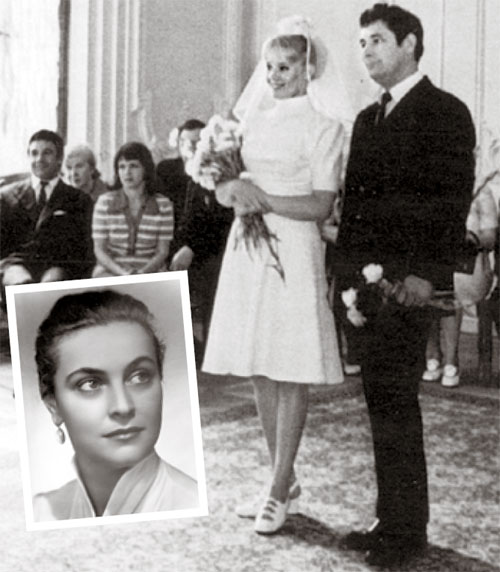 Свадьба Людмилы с первым мужем Вячеславом Тимошиным. До нее он был женат на актрисе Татьяне Пилецкой (на фото ниже), а скончался в 2006-м от лейкемии