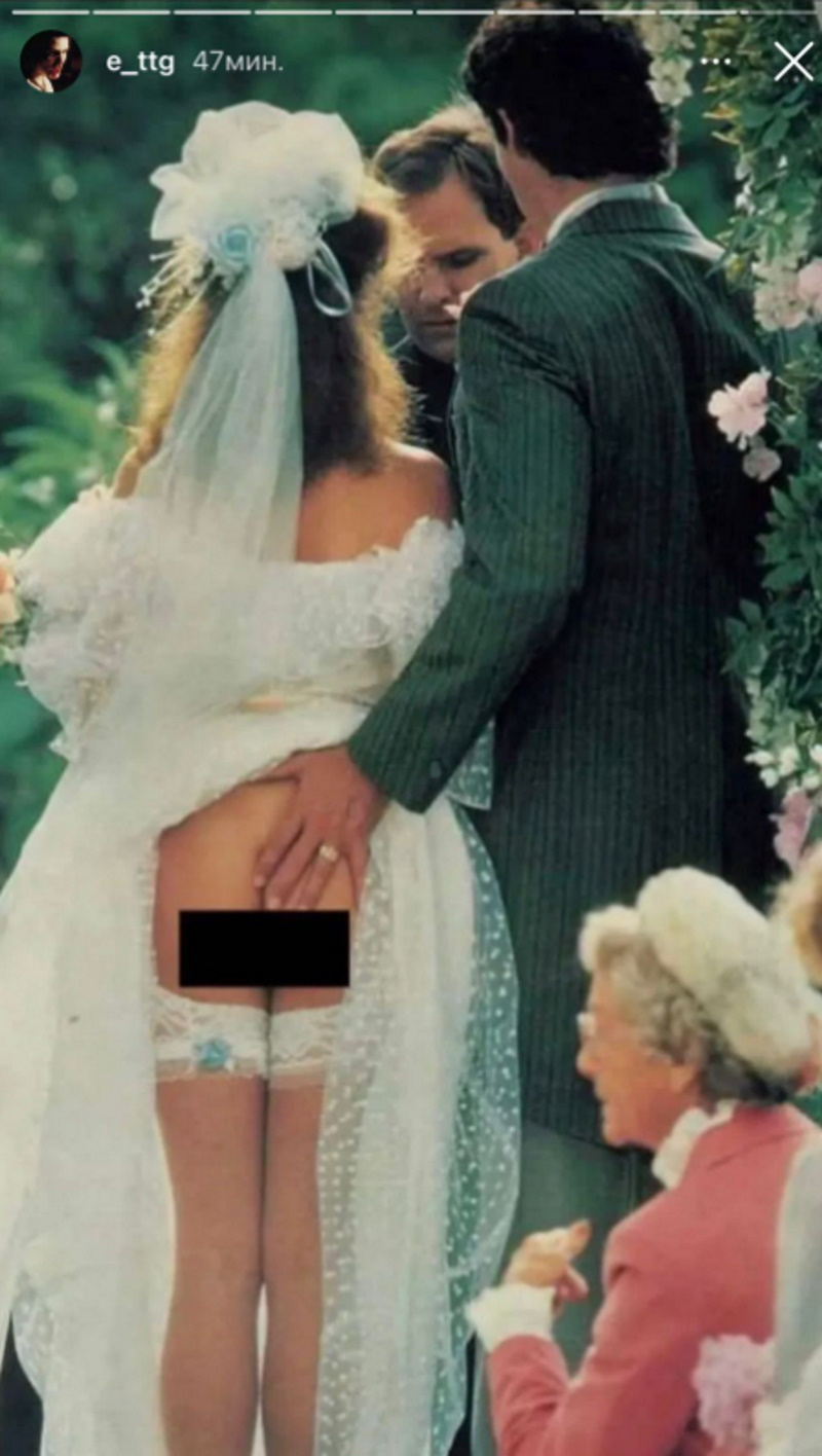 .Без трусов и в белых чулочках: американская дочь Урганта предъявила свадебное фото