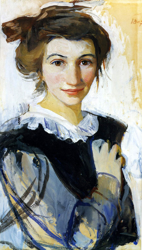 Автопортрет (1907 г.) - любимый жанр Зинаиды Евгеньевны: изображая самую доступную для себя модель, она не боялась экспериментировать