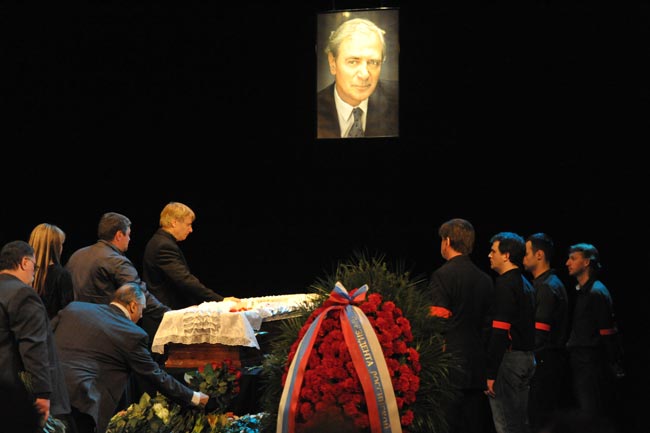 Прощание с Александром Лазаревым-старшим