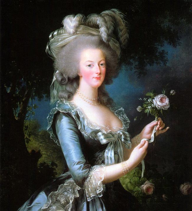 Мария-Антуанетта с розой, Картина Элизабет Виже-Лебрен, 1783