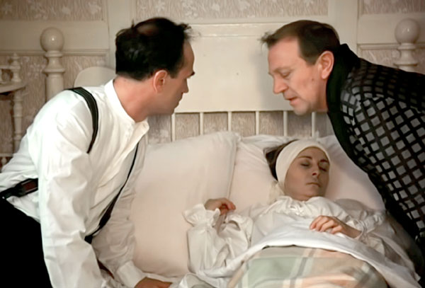 Кадр из фильма «Десять негритят»: Алексей Золотницкий, Ирина Терещенко и Анатолий Ромашин