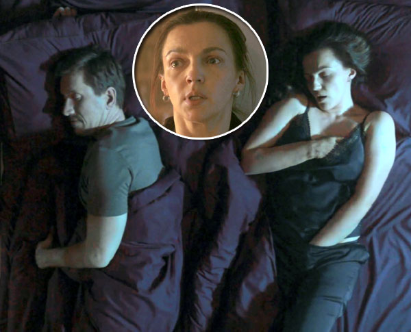 В сериале «Комлекс Бога» героиня Леоновой тихонько мастурбирует рядом с героем Кяро