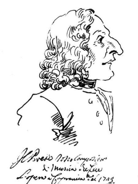 Карикатура Пьера Гецци - современника композитора
