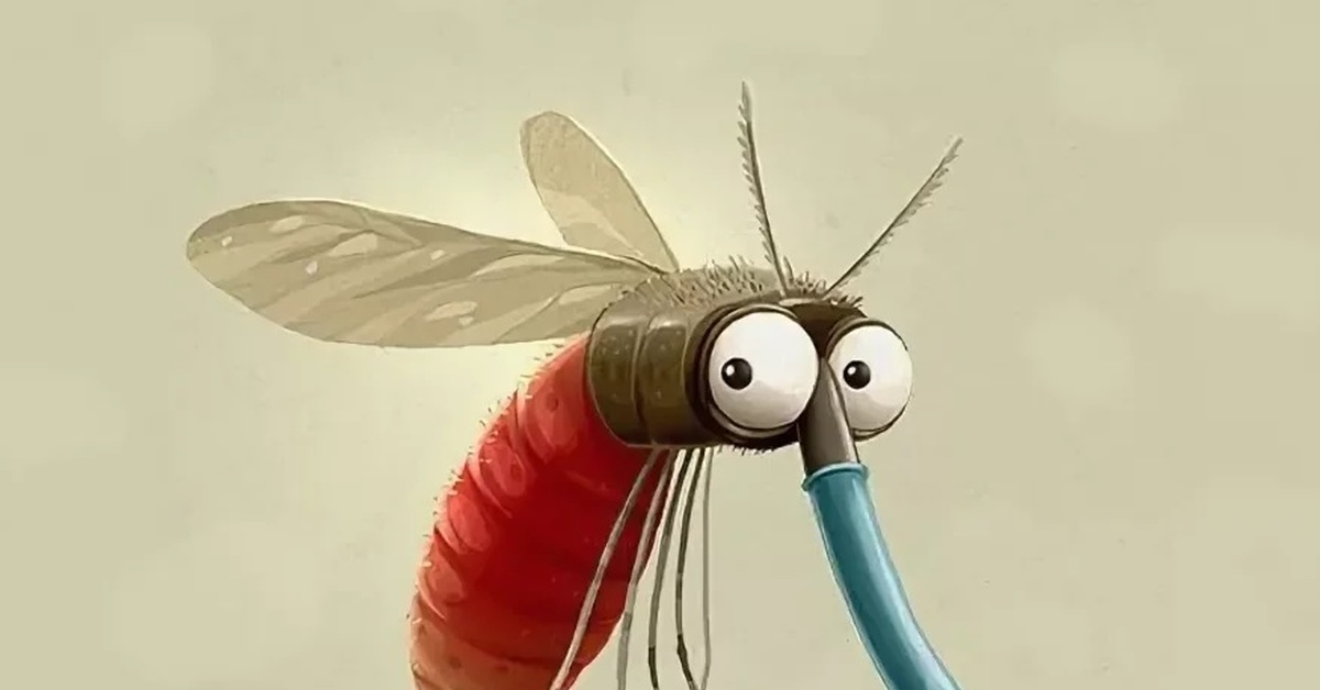 Прикольный рисунок комара