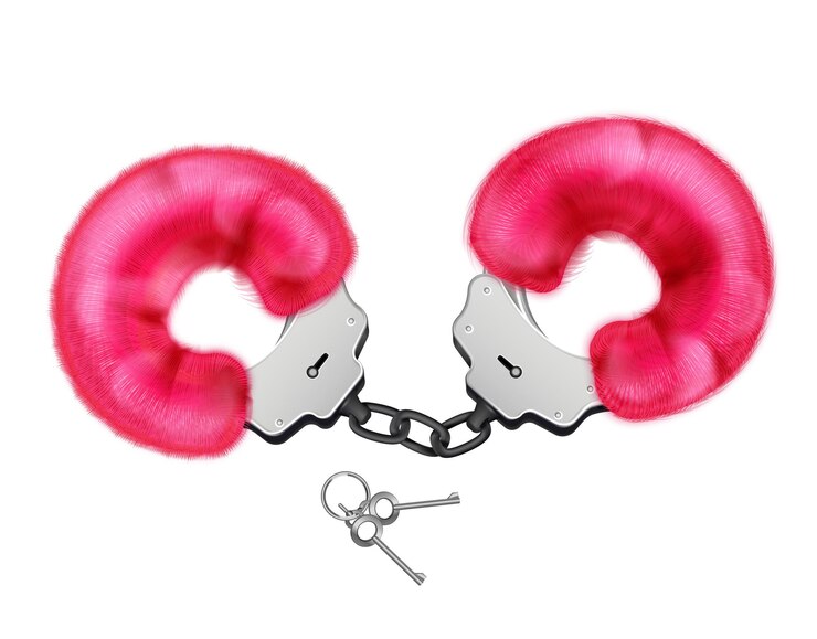 fluffy-handcuffs-realistic-composition-with-isolated-images-of-soft-pink-wristbands-with-metal-chain-and-keys-vector-illustration-1284-71810020050