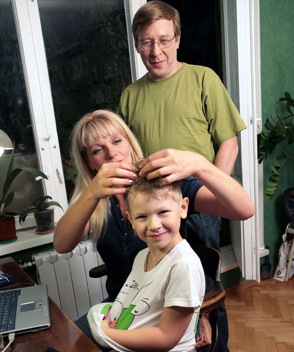 Антошка с мамой Аней и папой Сашей (2007 г.)