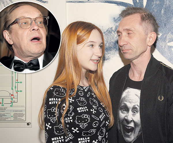 Михаила Горевого (в круге) удивил двойник Путина из Comedy Club Дмитрий Грачев и его дочка