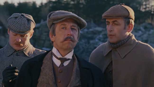 Борислав Брондуков в роли Лестрейда в фильме «Приключения Шерлока Холмса и доктора Ватсона»