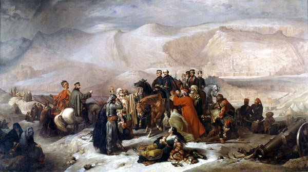 Томас Джонс Баркер. «Сдача Карса, Крымская война, 28 ноября 1855». Ок. 1860.