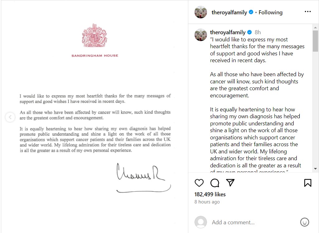 Больной раком Карл III впервые после неутешительного вердикта врачей сделал заявление: вот что он сказал