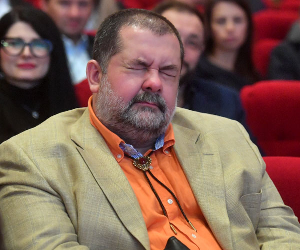 Сергей Лукьяненко на премьере фильма «Притяжение» режиссера Федора Бондарчука