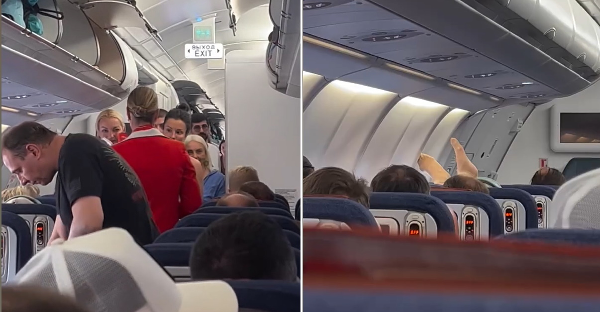 Летела экономом, но ноги задрала: Волочкова снова опозорилась в самолете