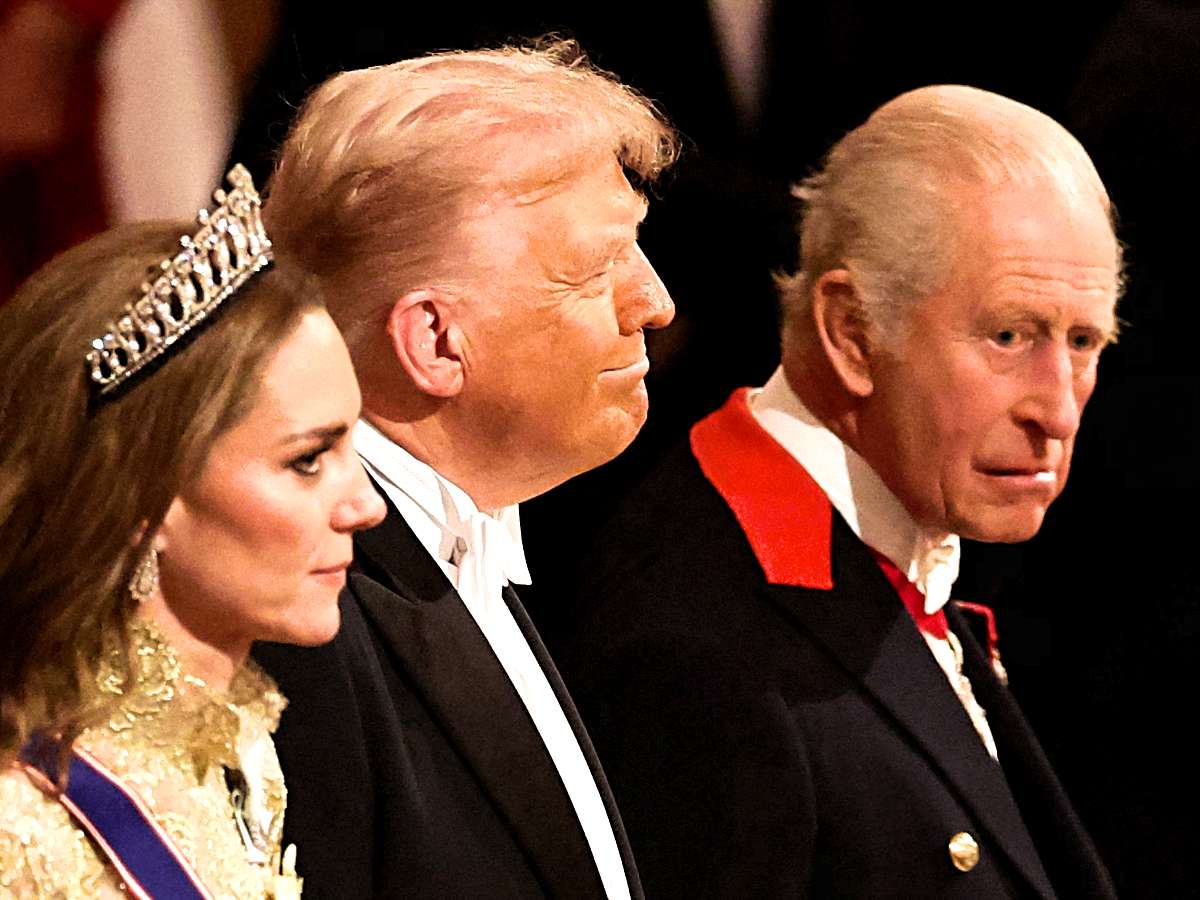 Дональд в пятнах, Мелания изображала торшер, а Кейт затмила всех дам: как прошел визит Трампов в Великобританию